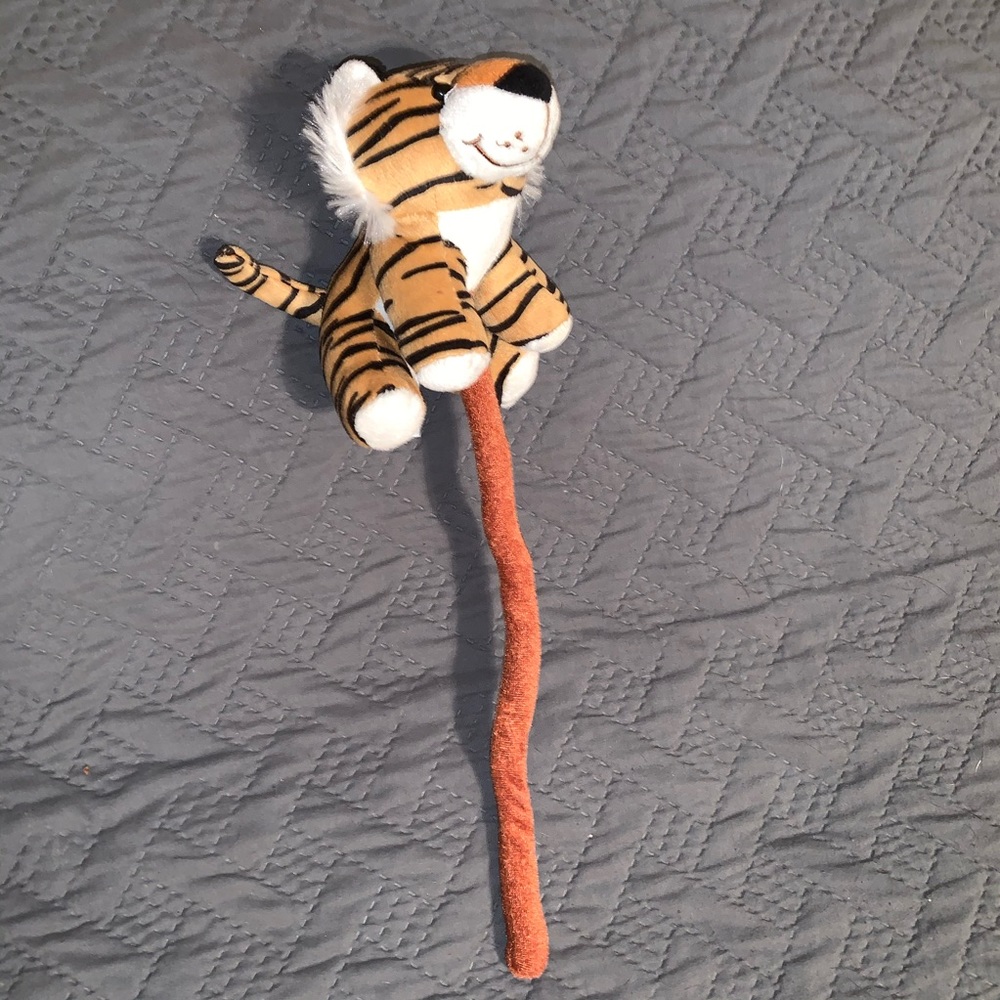 Fiesta 6-Inch Stuffed Tiger on a 12-Inch Stick